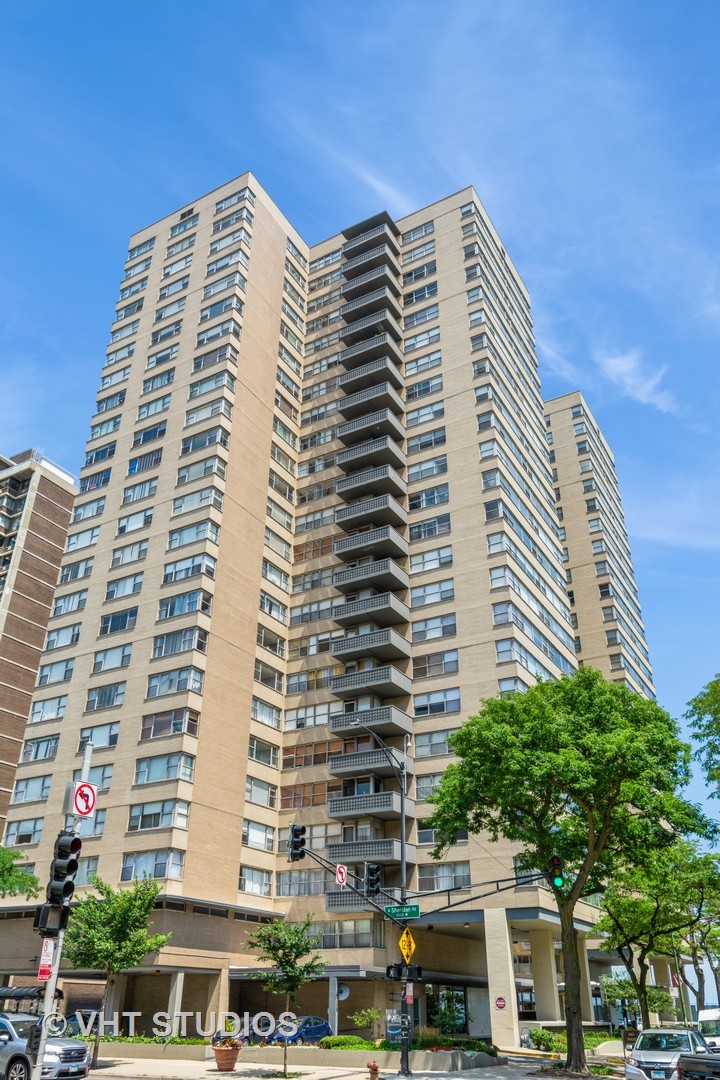 a front view of a building