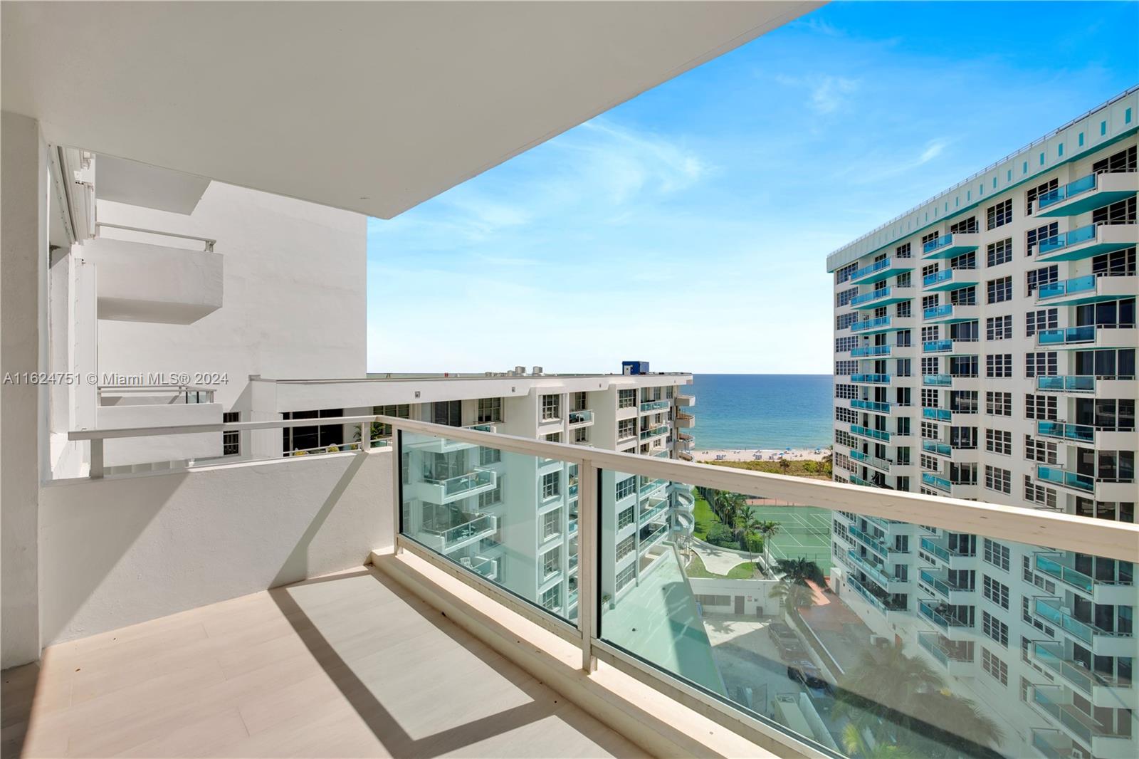 a view of balcony with city view