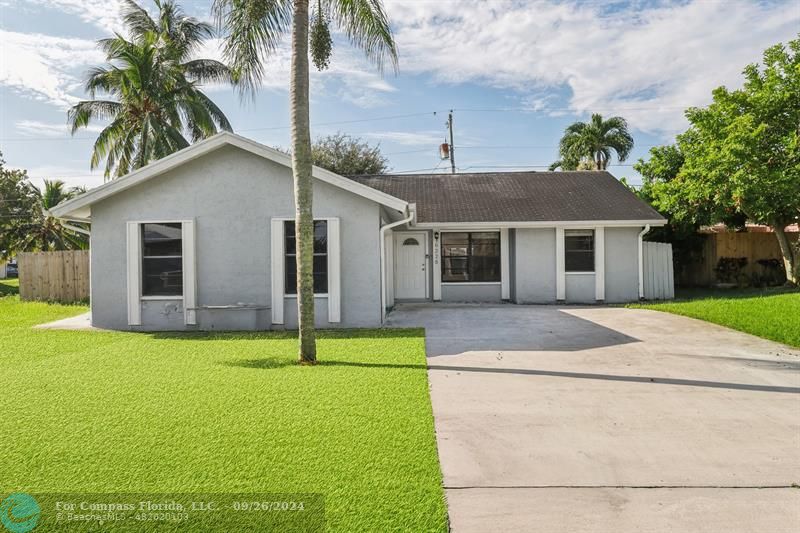 a house with palm tree in front of it