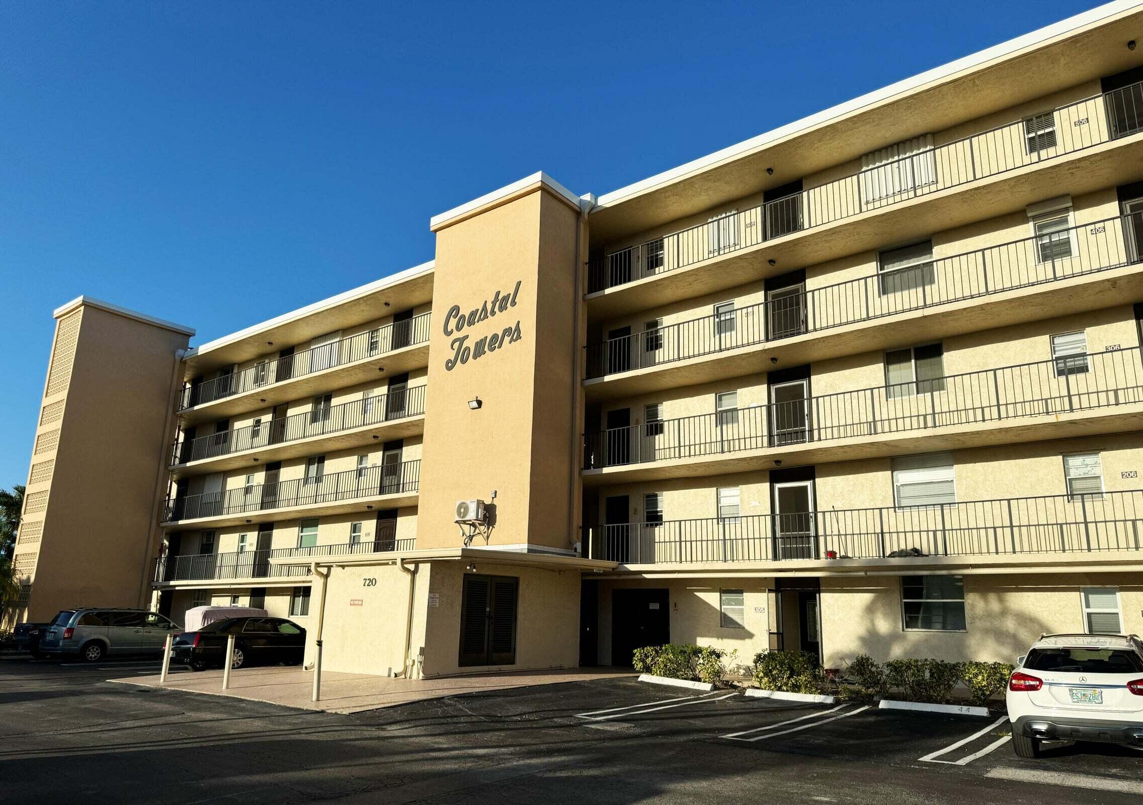 a front view of a building