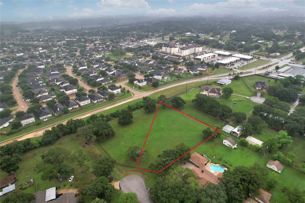 17007 Running Cypress Drive aerial view from front of of property above street