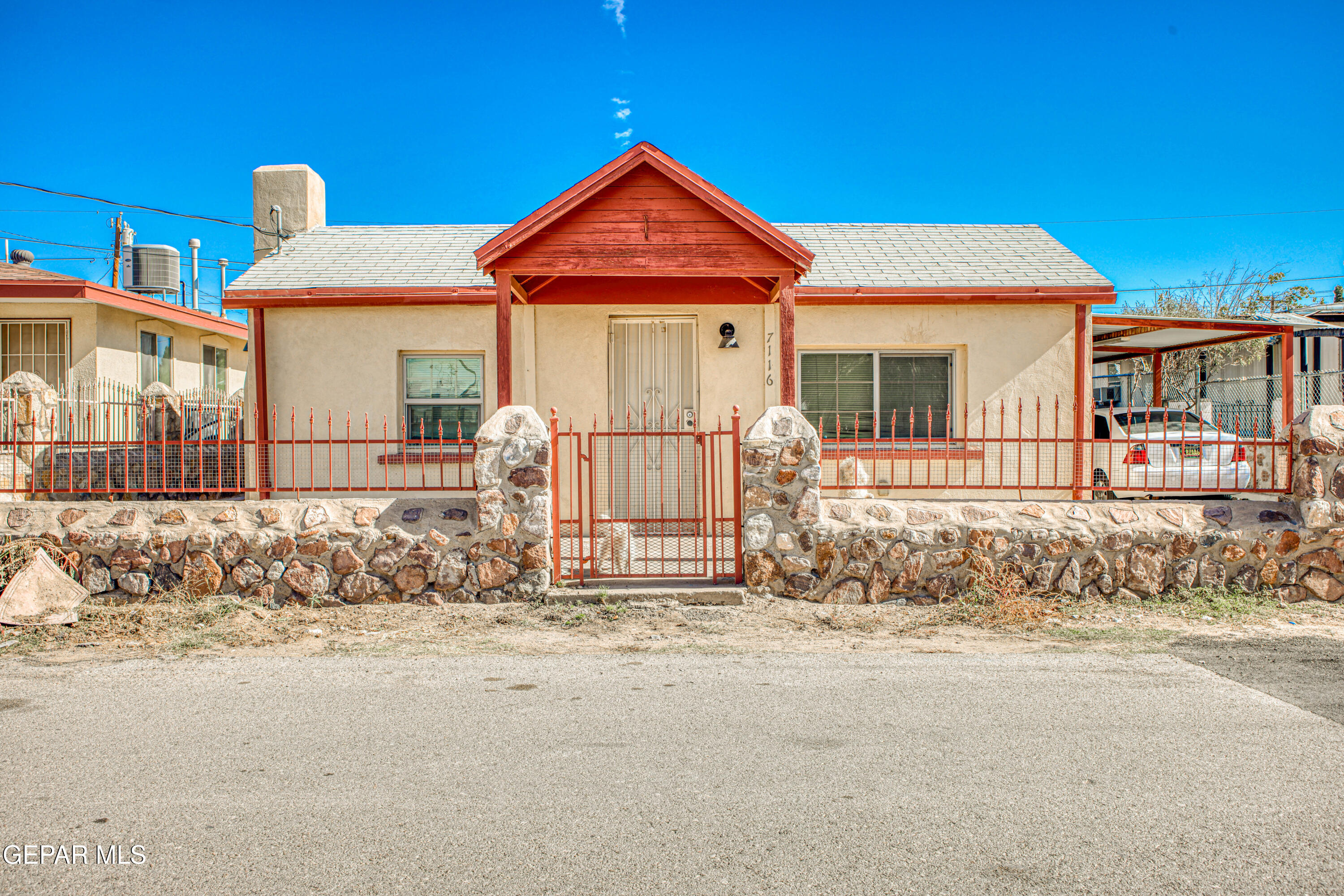 a front view of a house