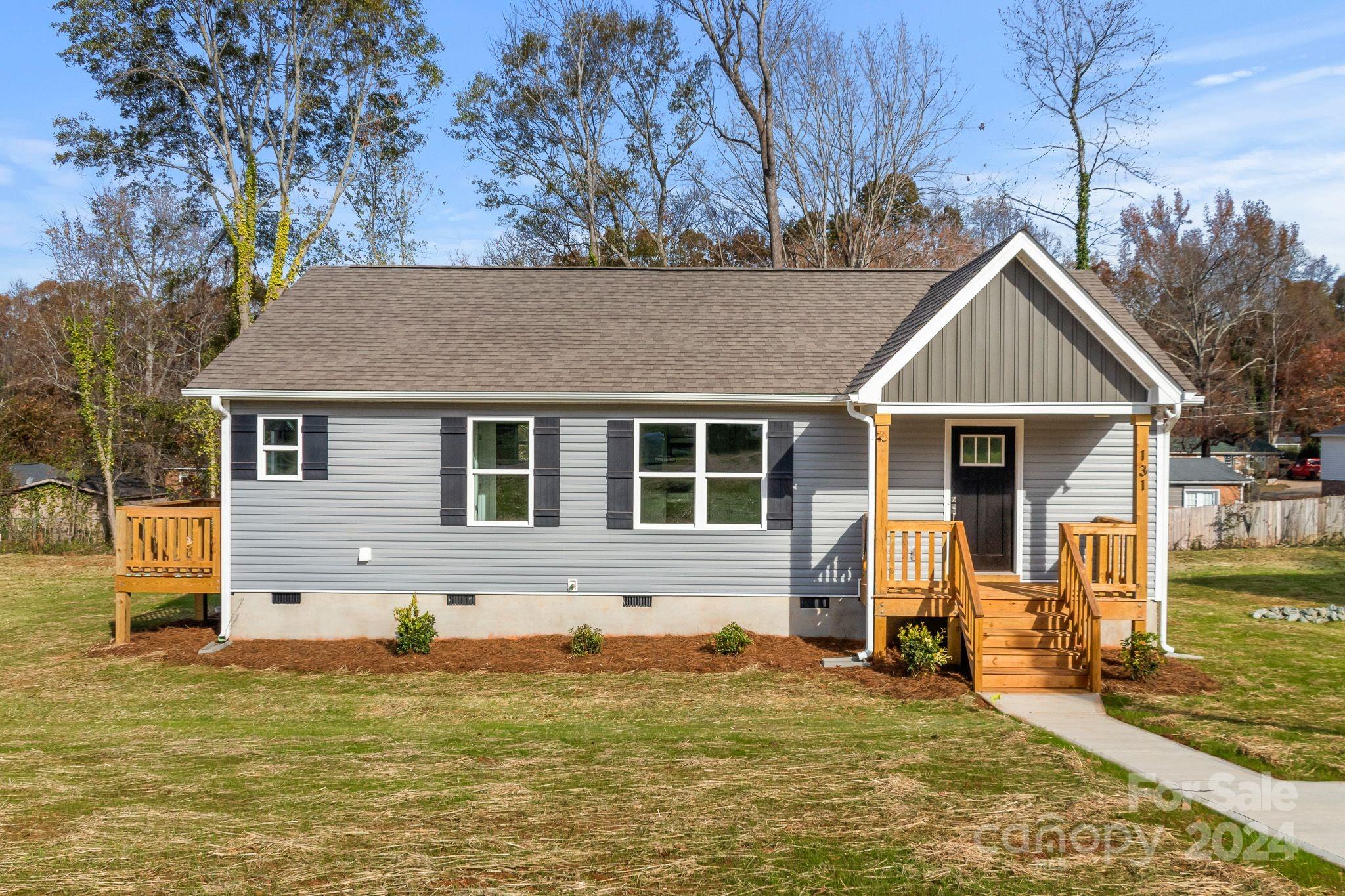 a house view with a seating space