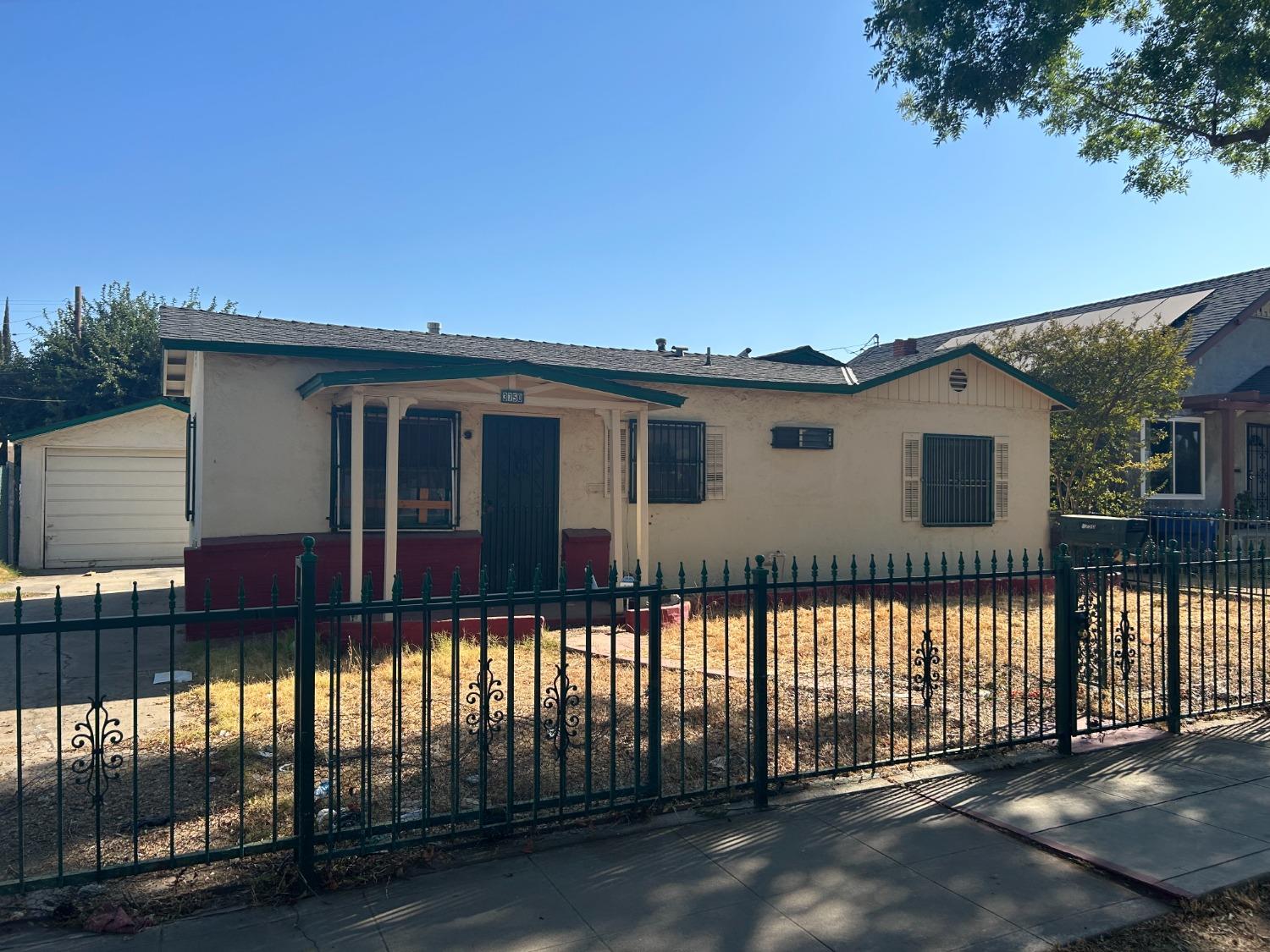 a front view of a house