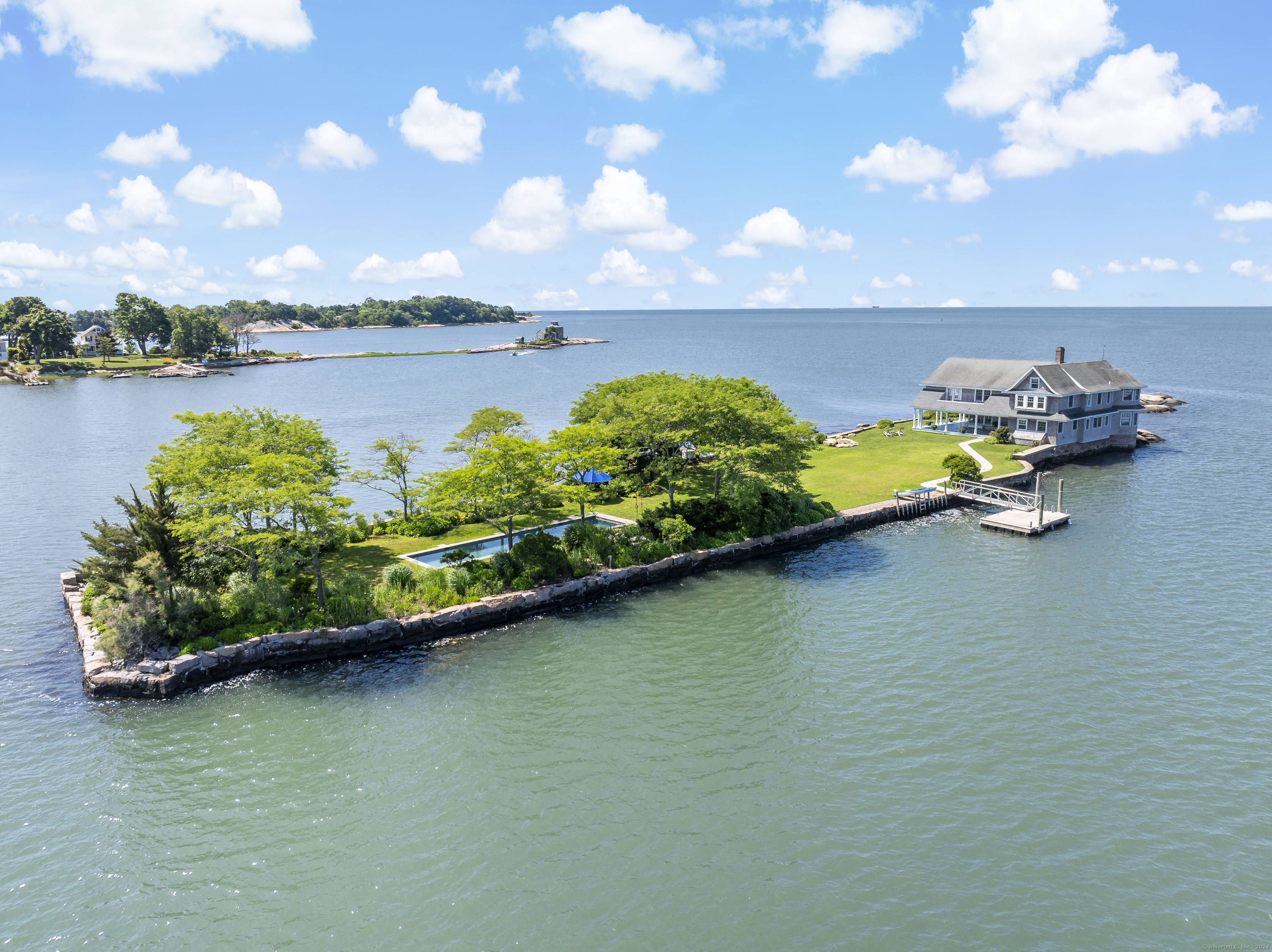 a view of a lake with outdoor space