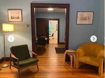 Living area featuring hardwood / wood-style floors