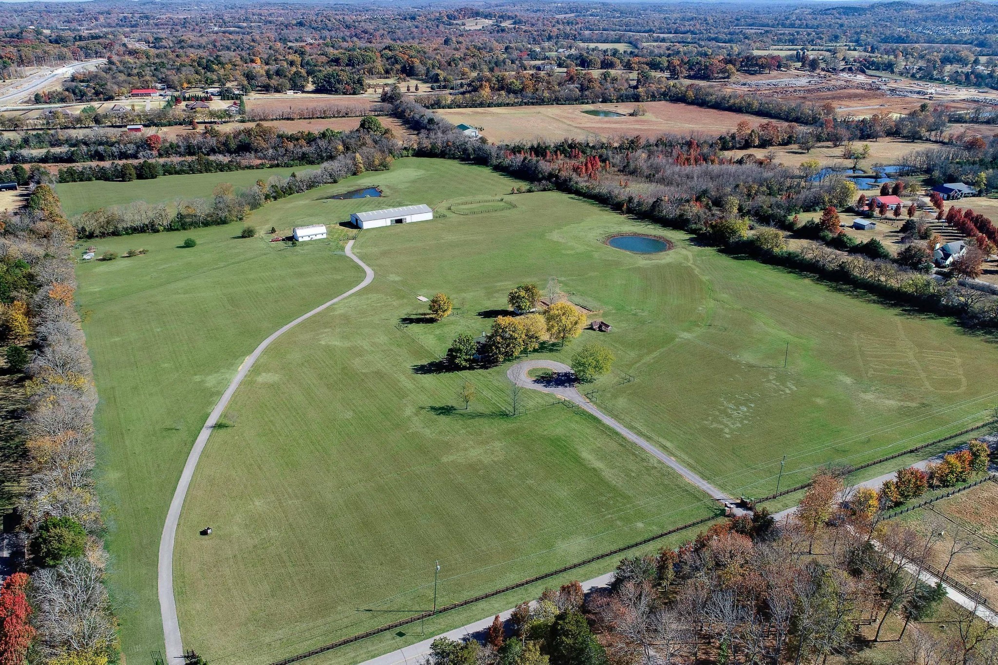 an aerial view of a football ground