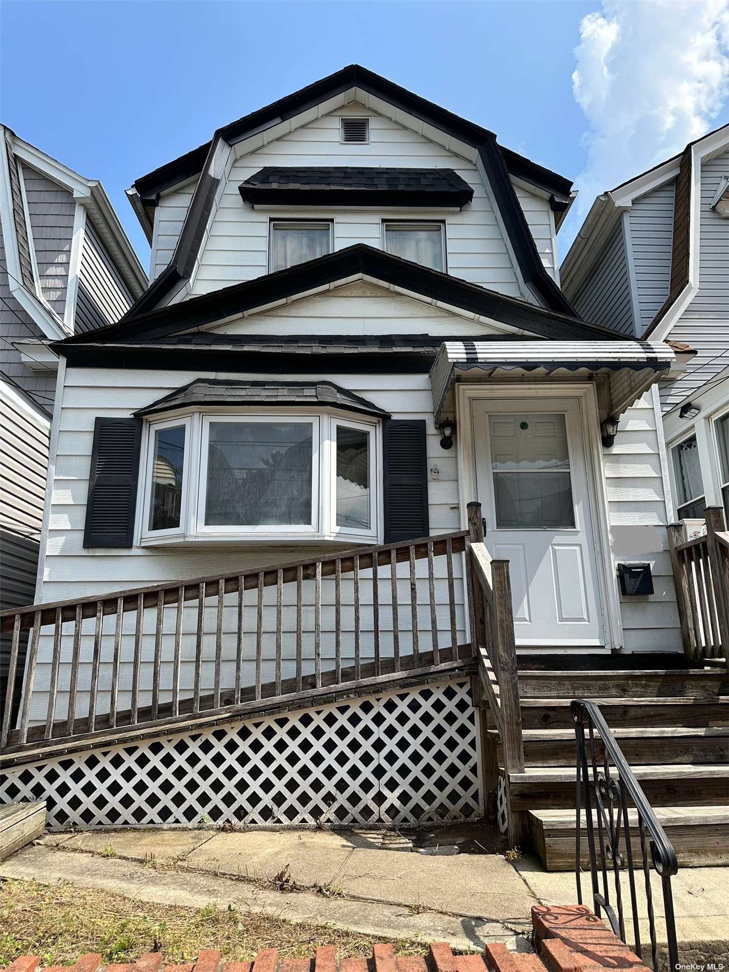 a front view of a house