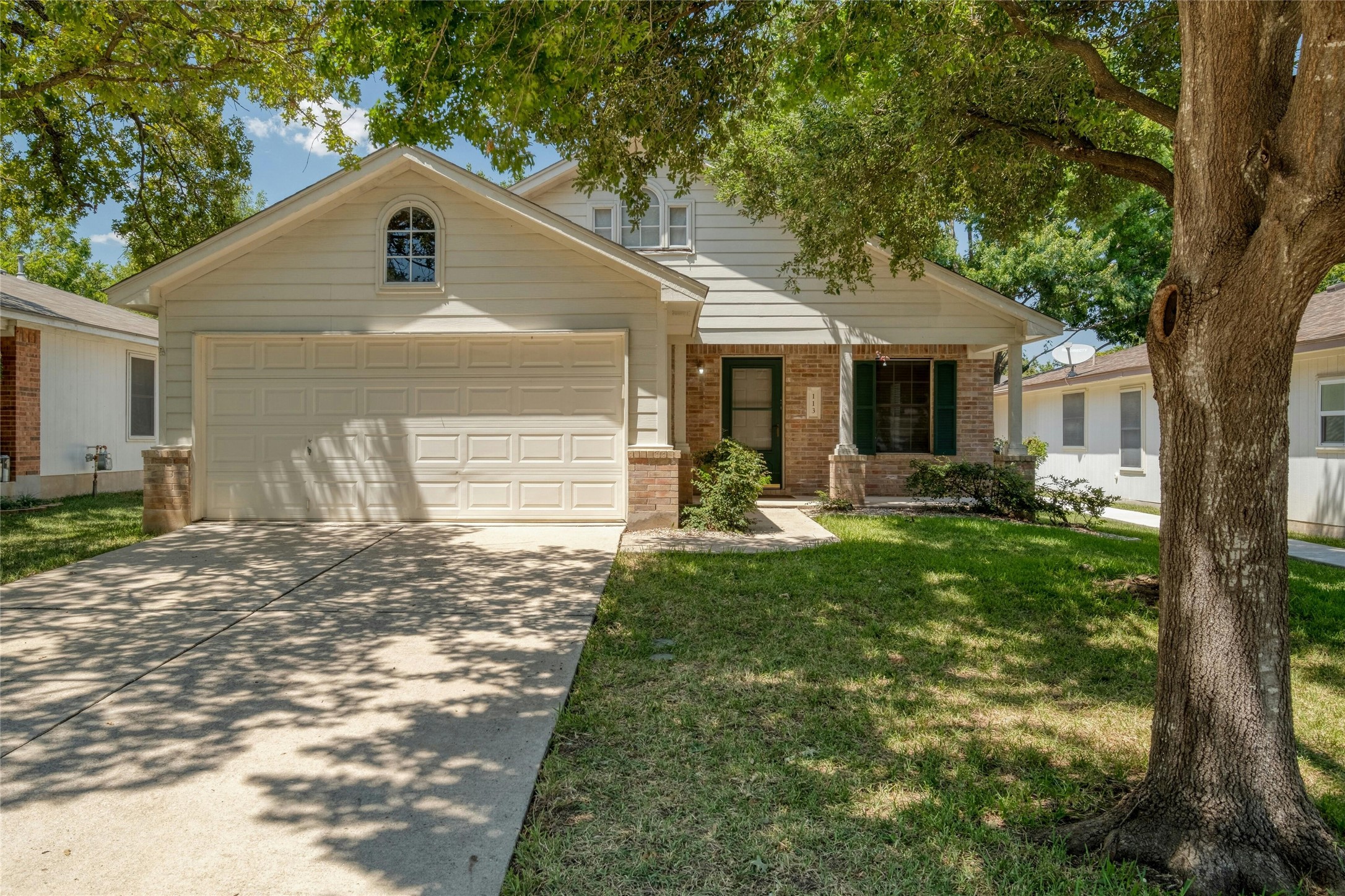 a front view of house with yard