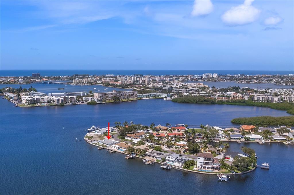 1505 Sea Gull Drive S with view of Boca Ciega Bay and Gulf of Mexico