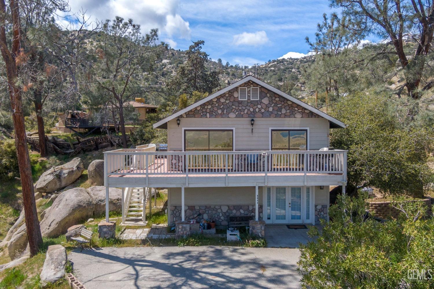 a front view of a house with balcony