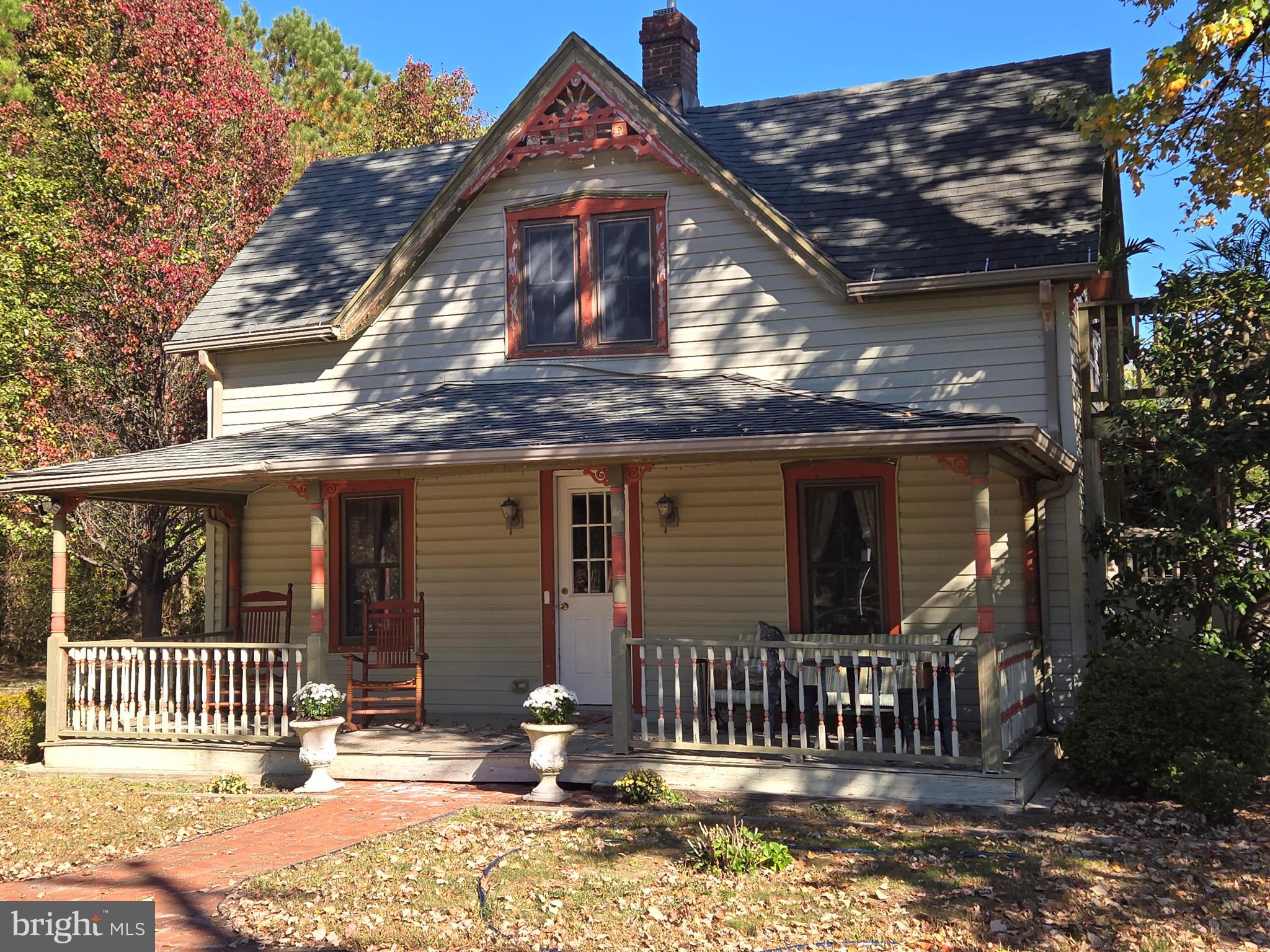 a front view of a house with a porch