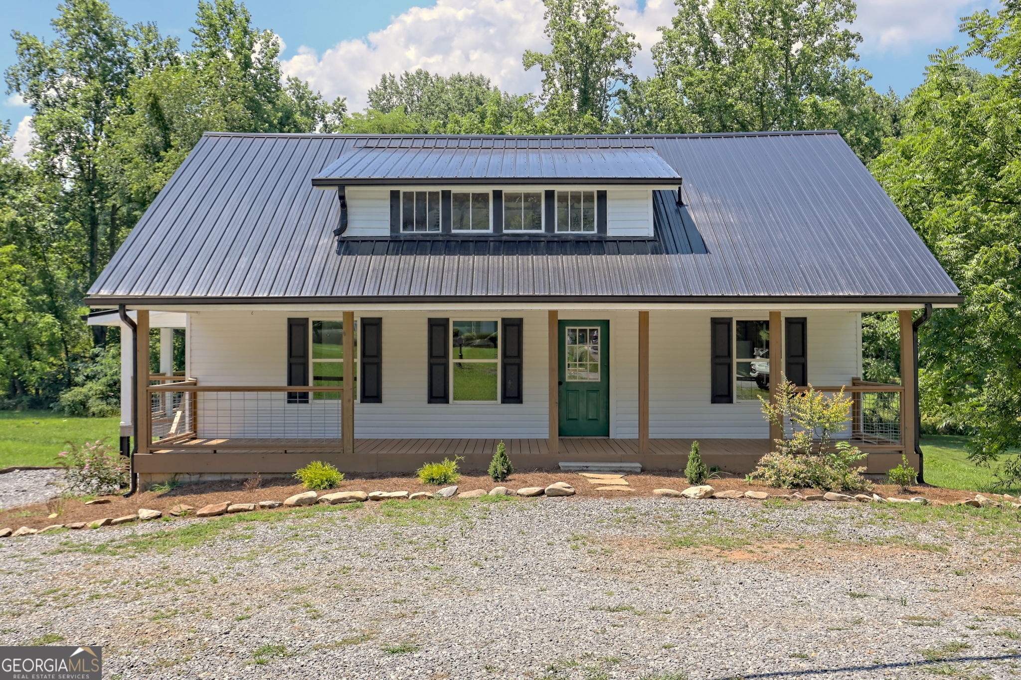 a front view of a house