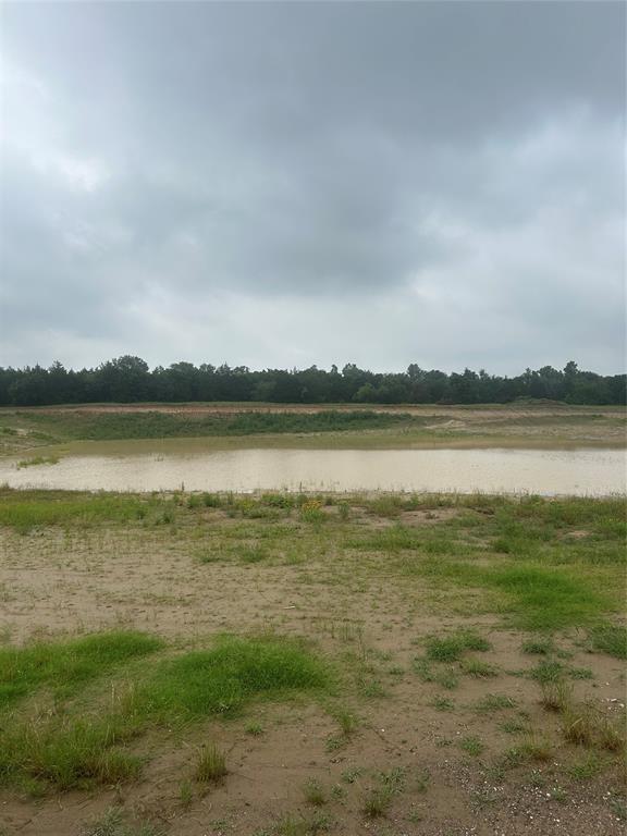 a view of a lake with houses in the background