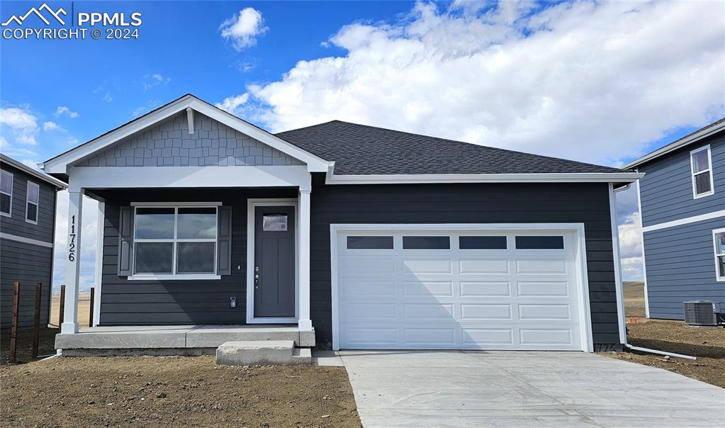 a front view of a house