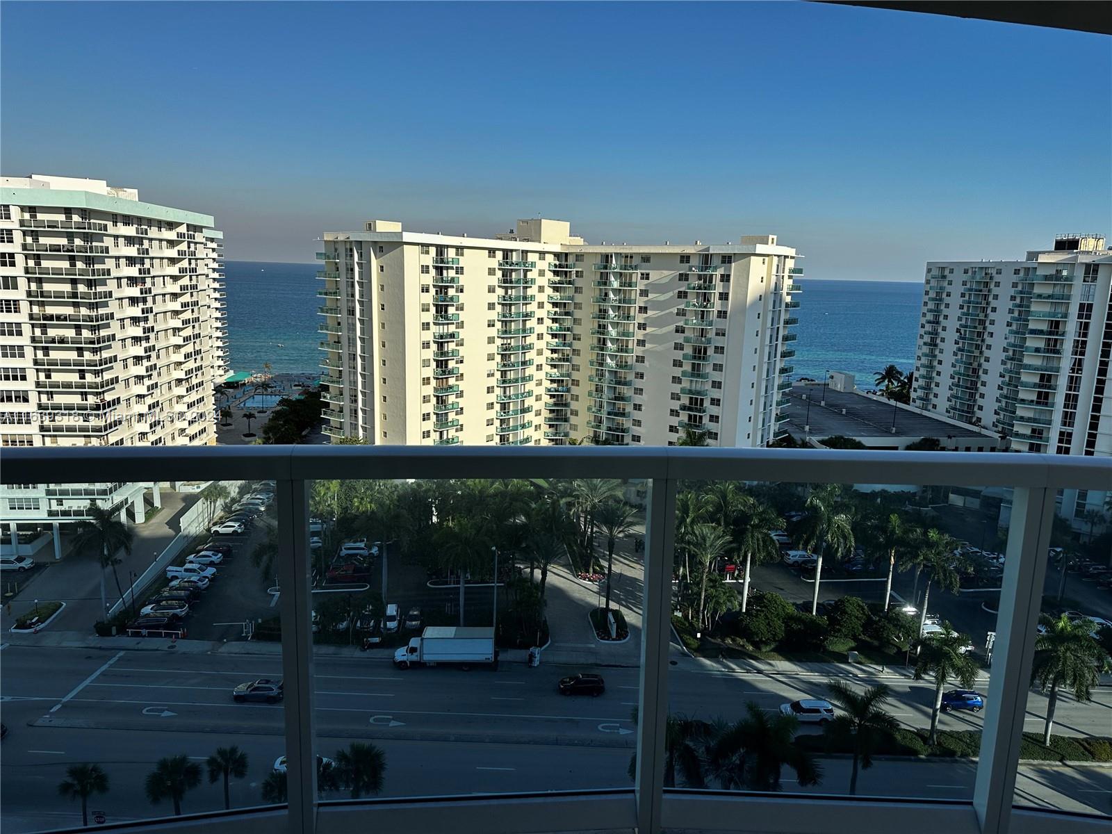 a view of building from balcony