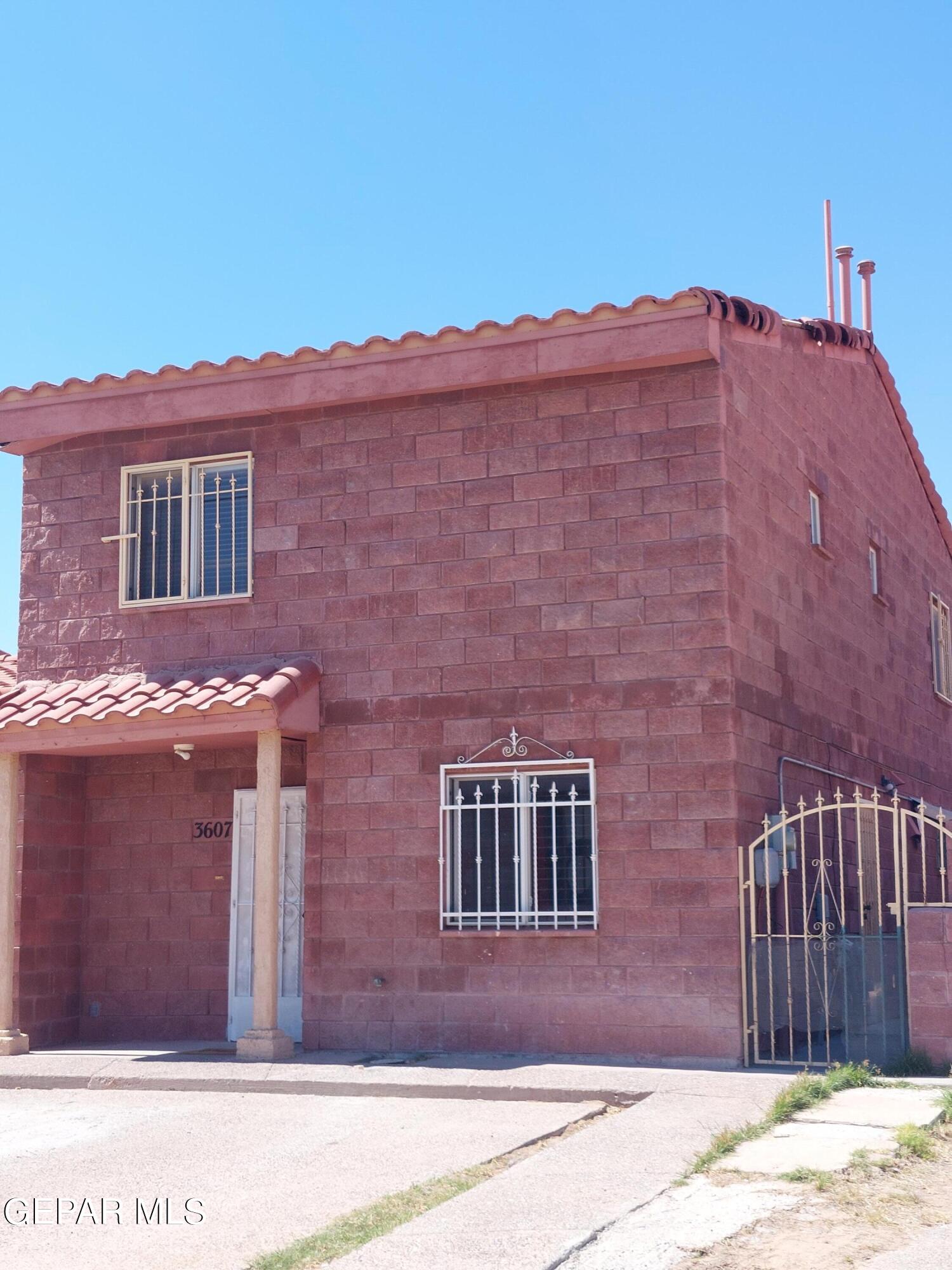 a front view of a house