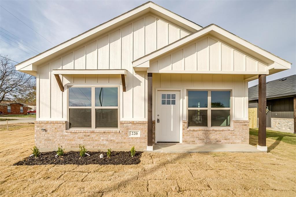 a front view of a house