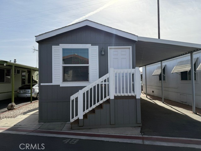 a view of a house with a deck