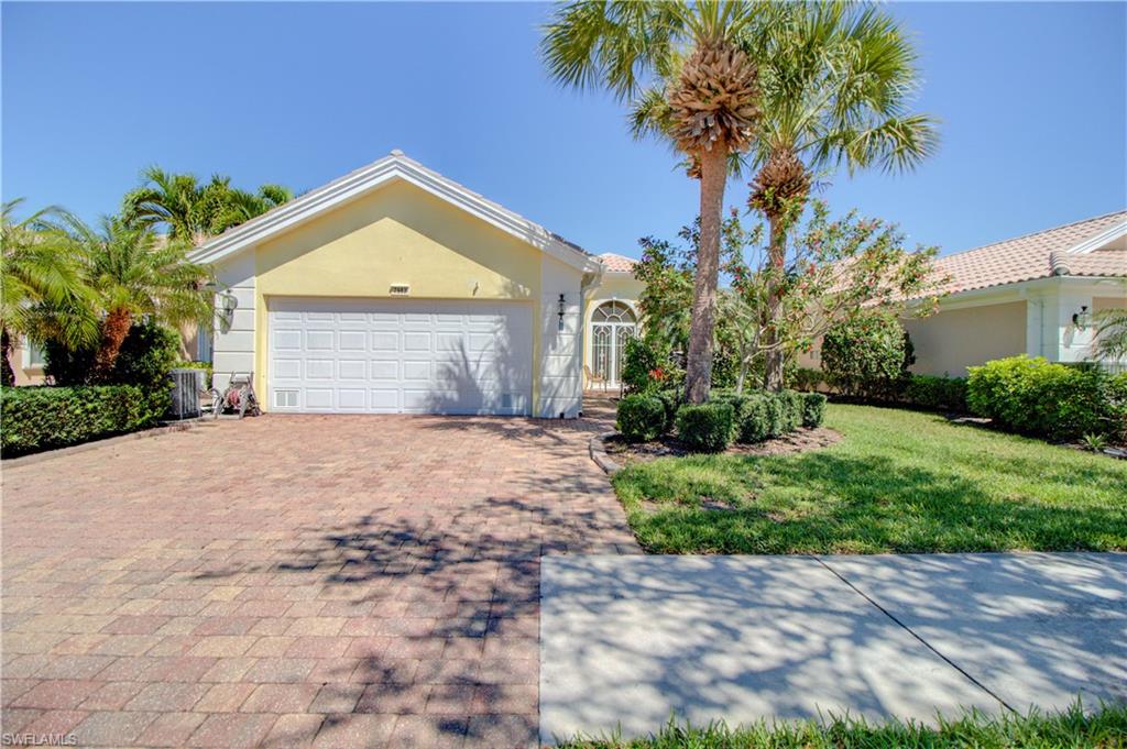 front of home, extra wide extended paver driveway