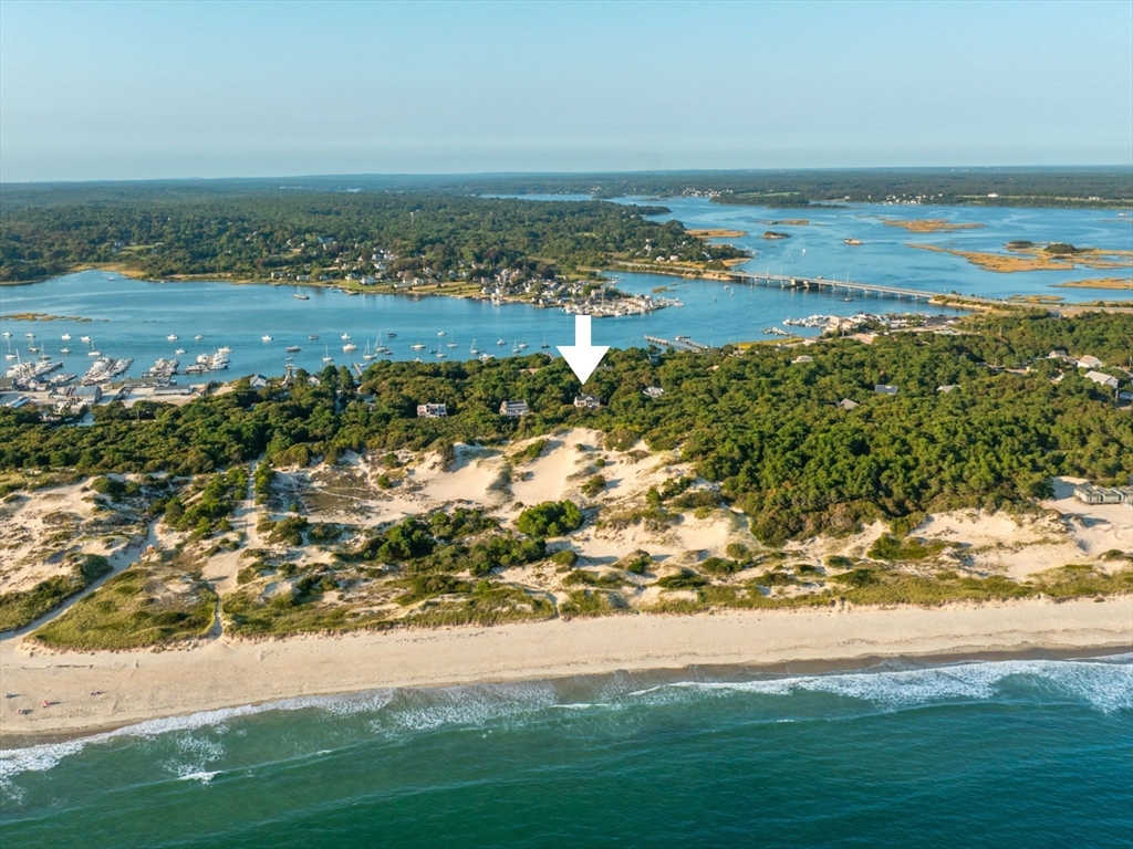 a view of an ocean and beach