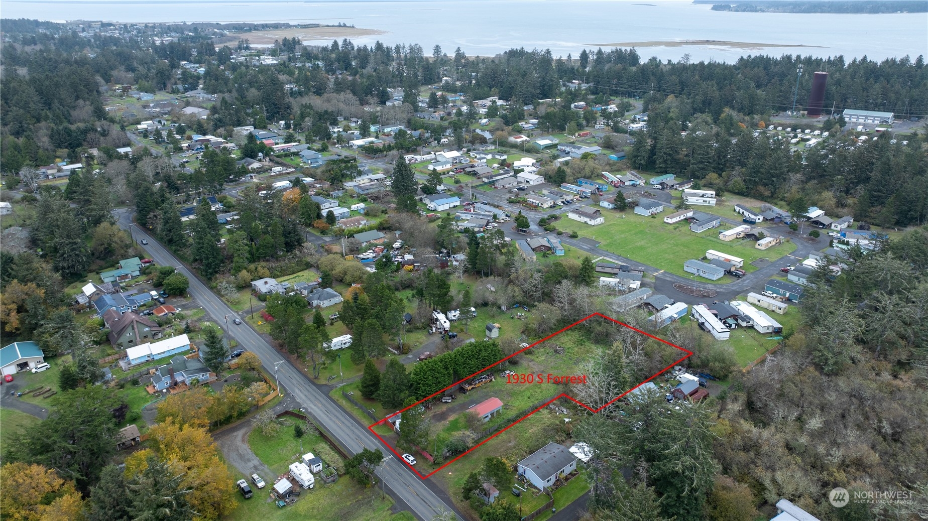 an aerial view of a city