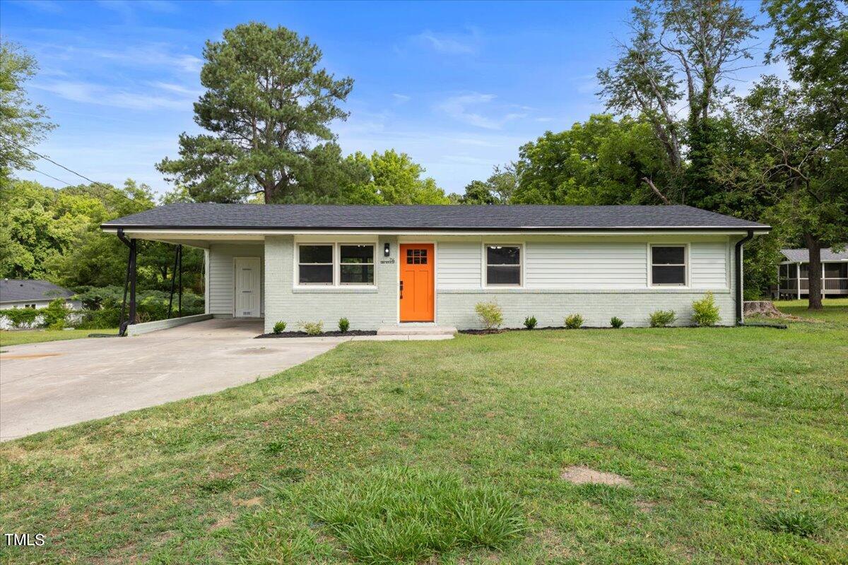 front view of house with a yard