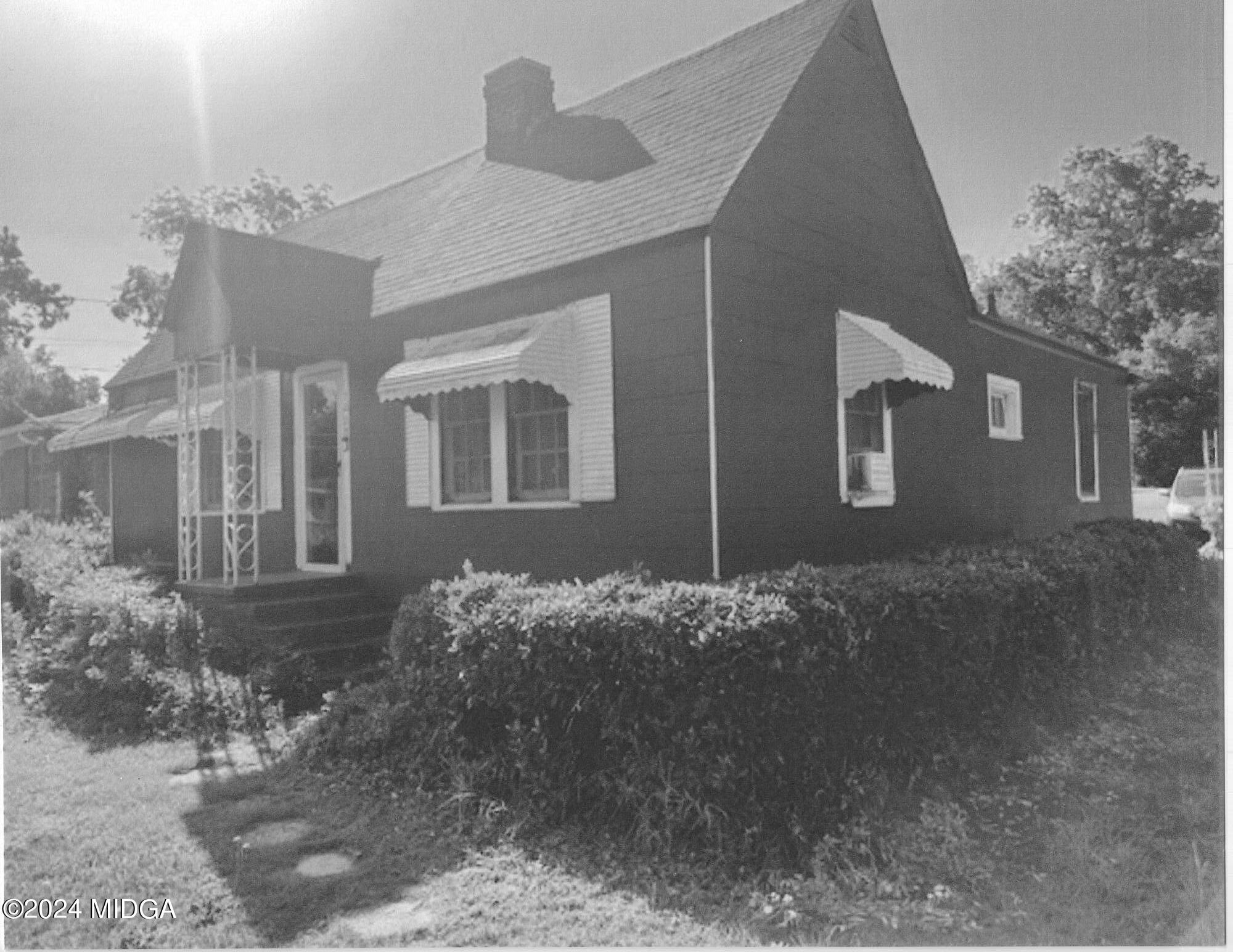 a front view of a house