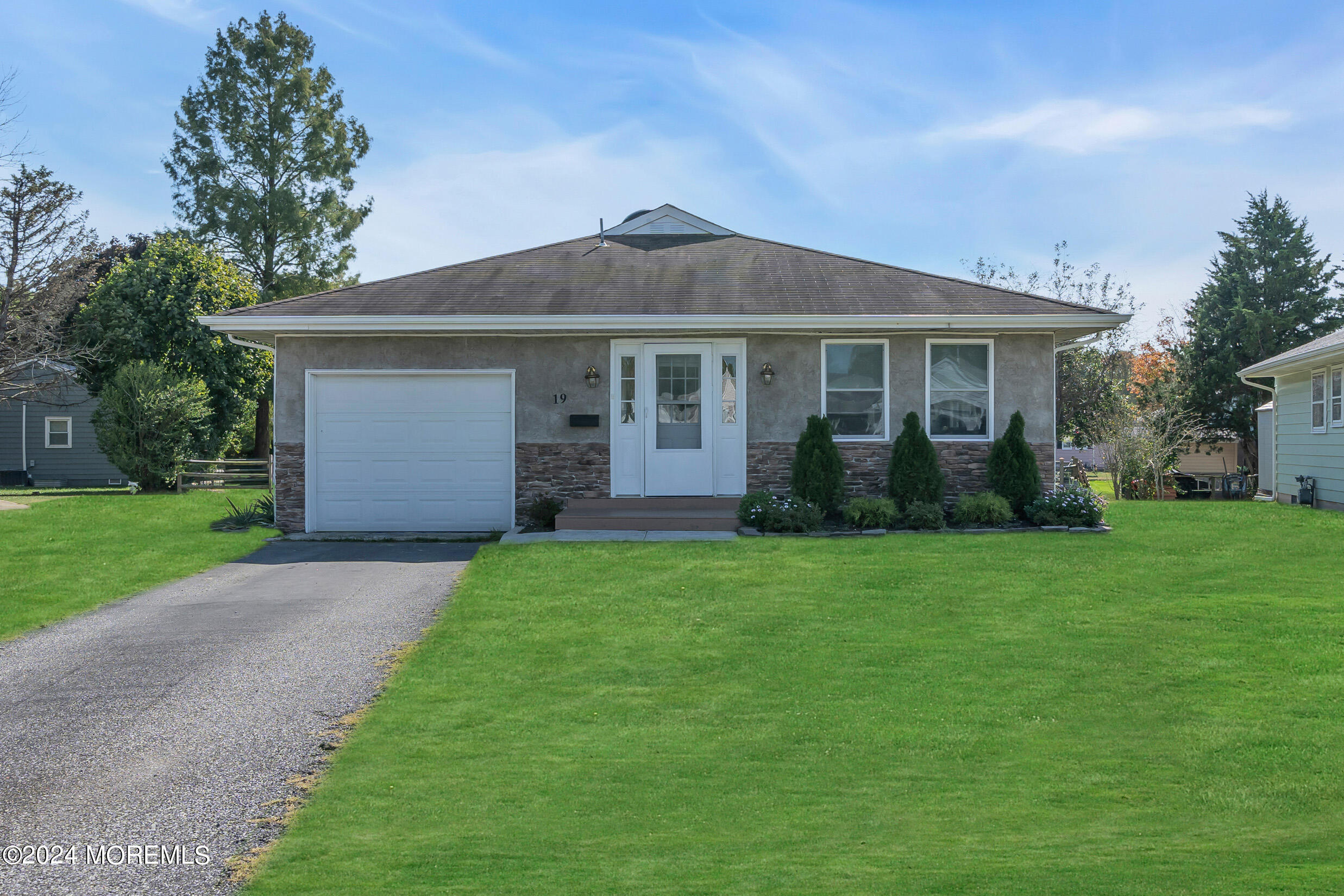 a view of a house with garden