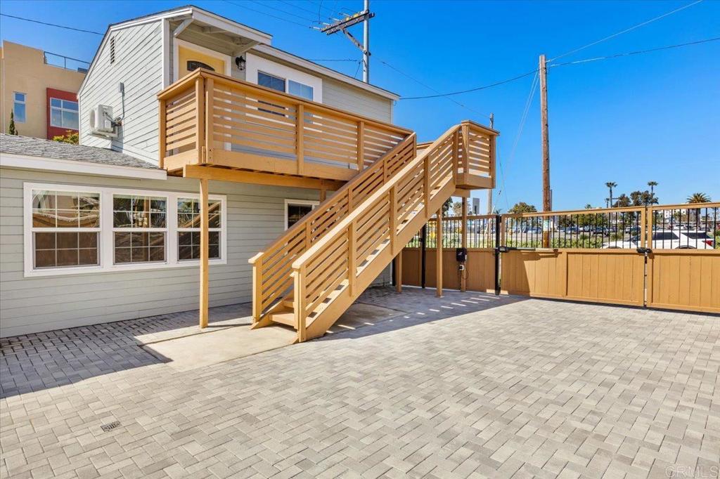 a view of a house with a floor and pool