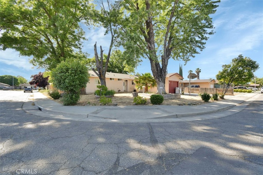 a street view along with residential houses