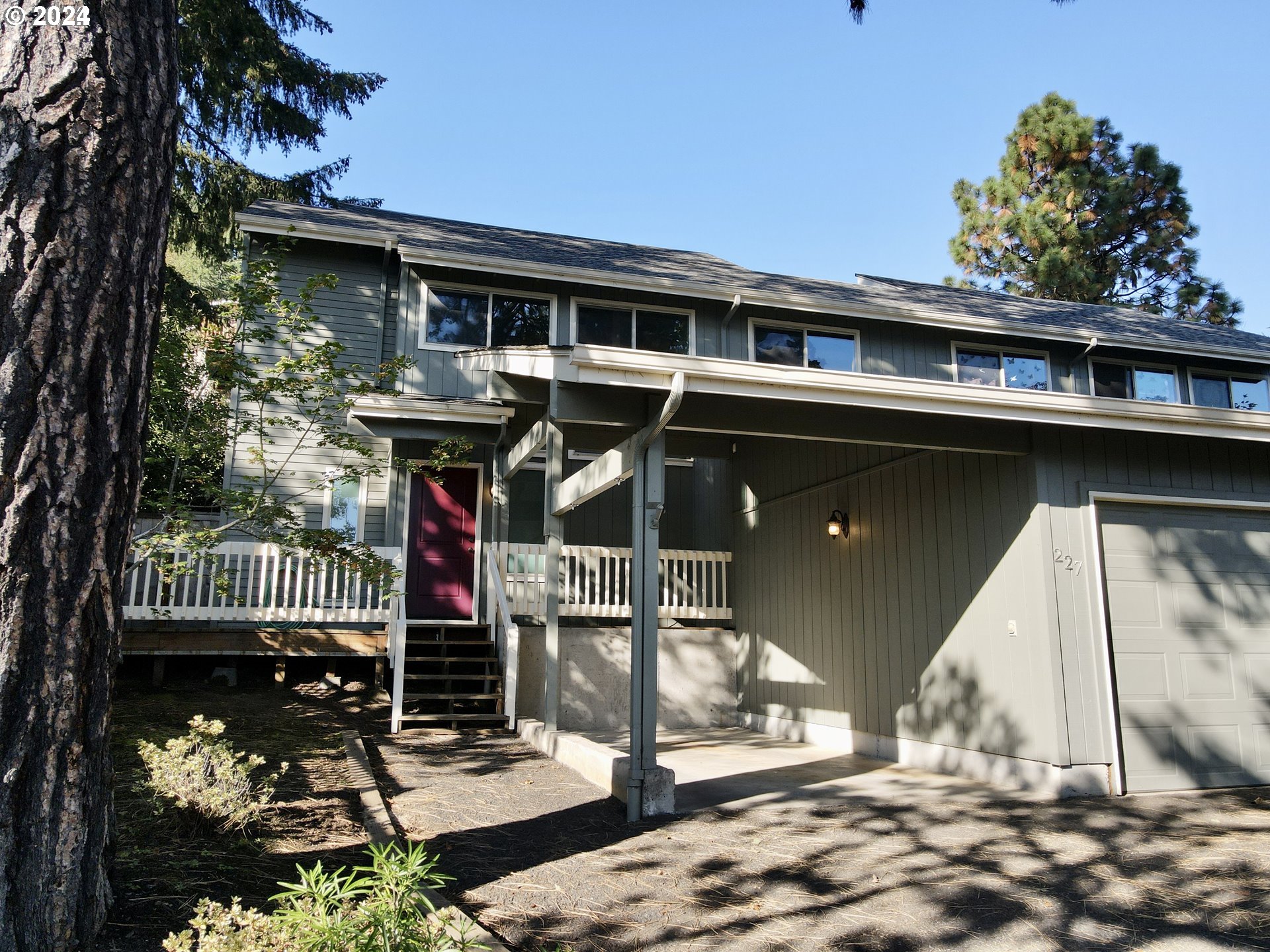 a view of a house with a porch