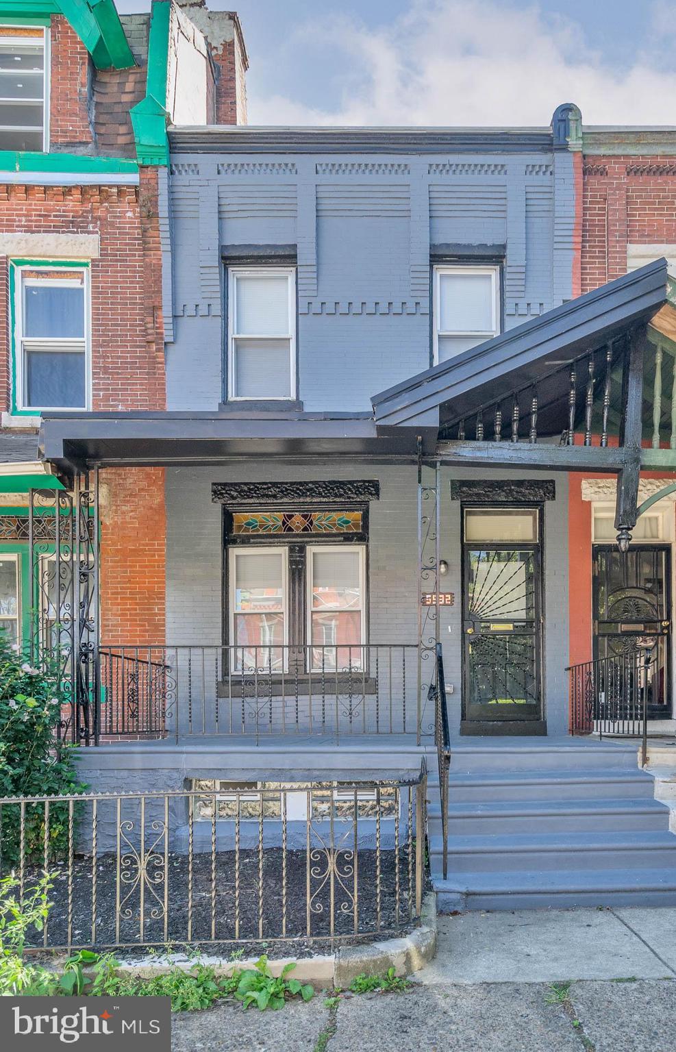 front view of a house with a porch