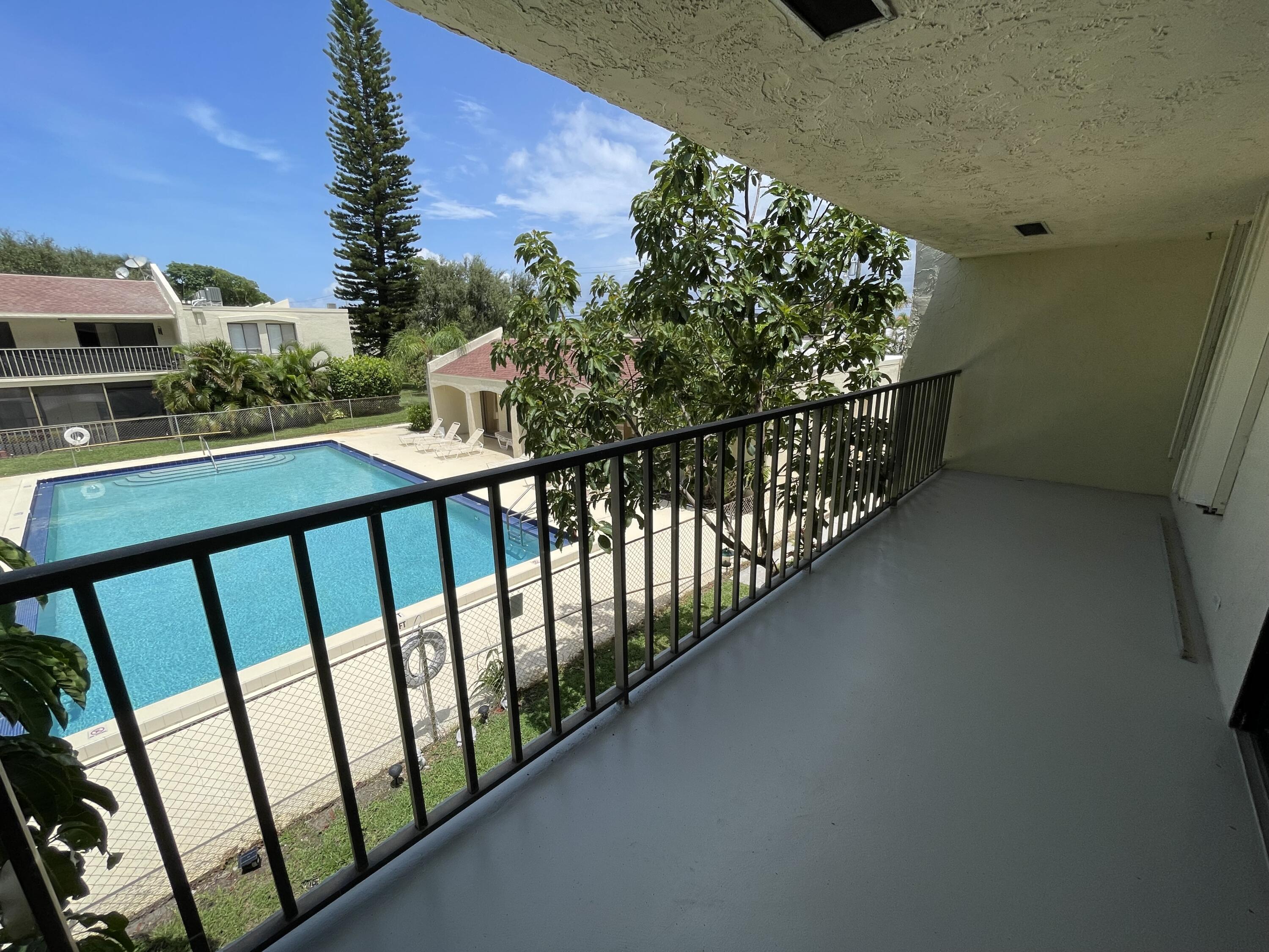 a view of a balcony