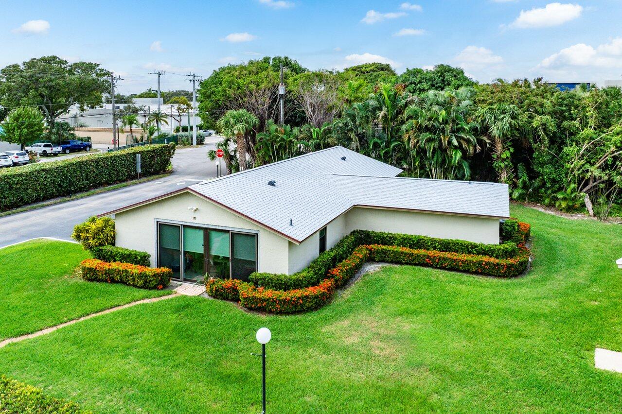 a aerial view of a house