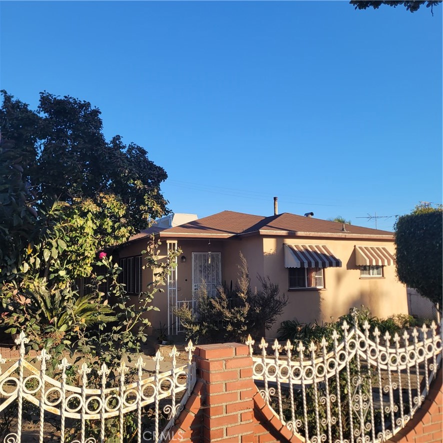 a front view of a house