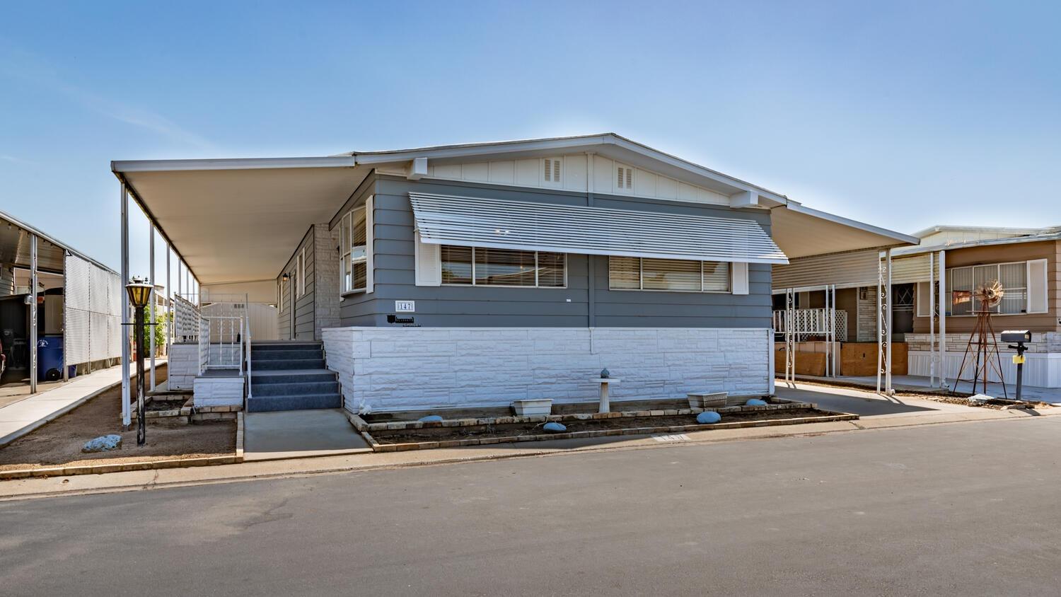 a front view of a house