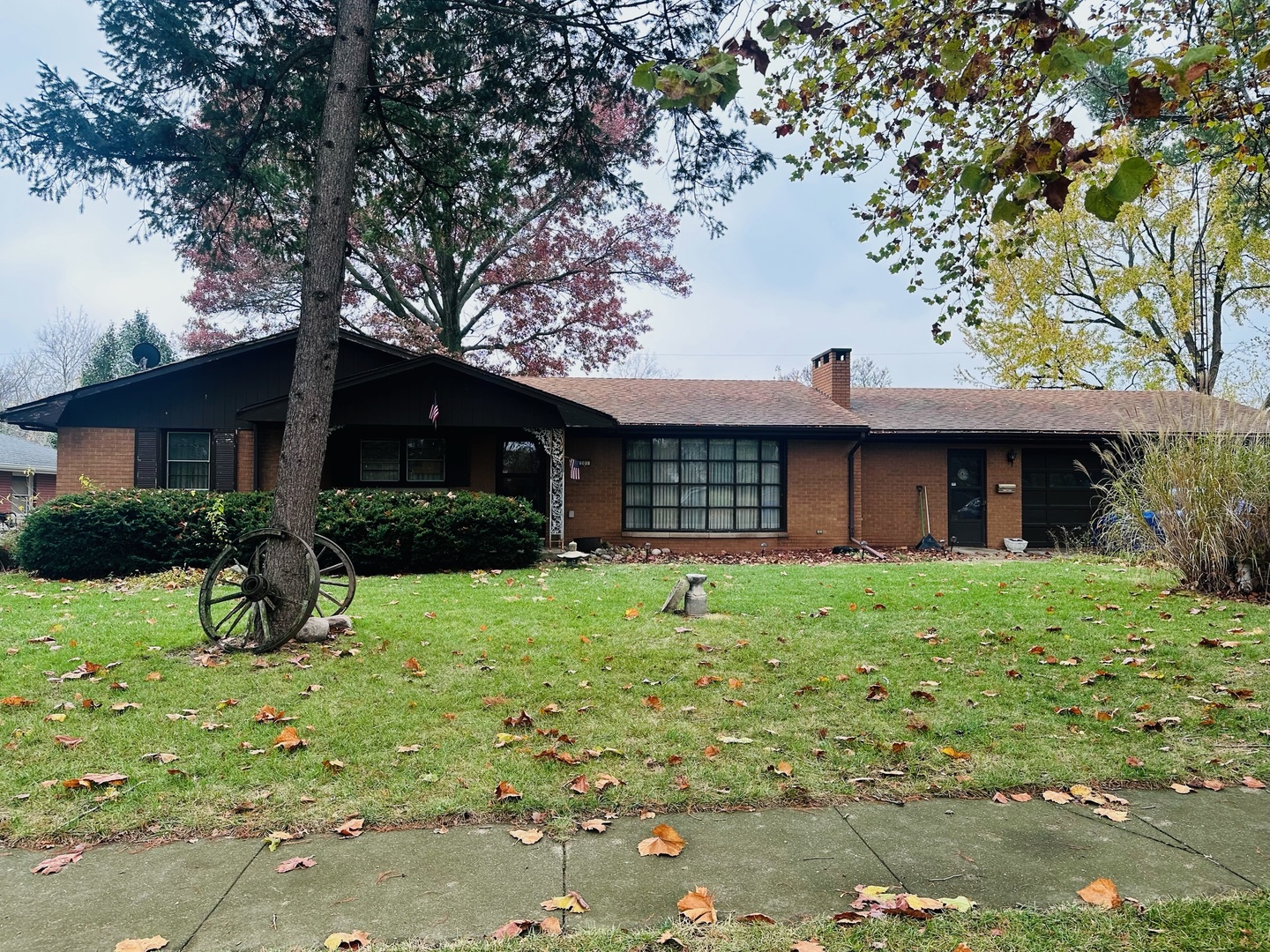 a view of a yard in front of house