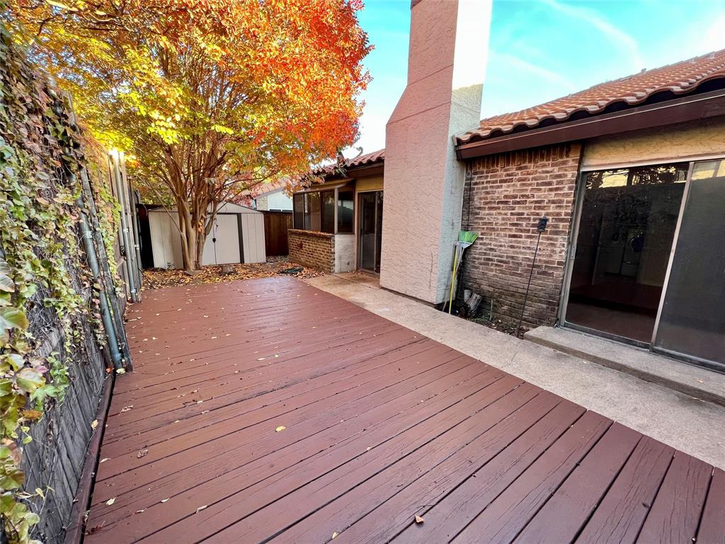 a backyard of a house