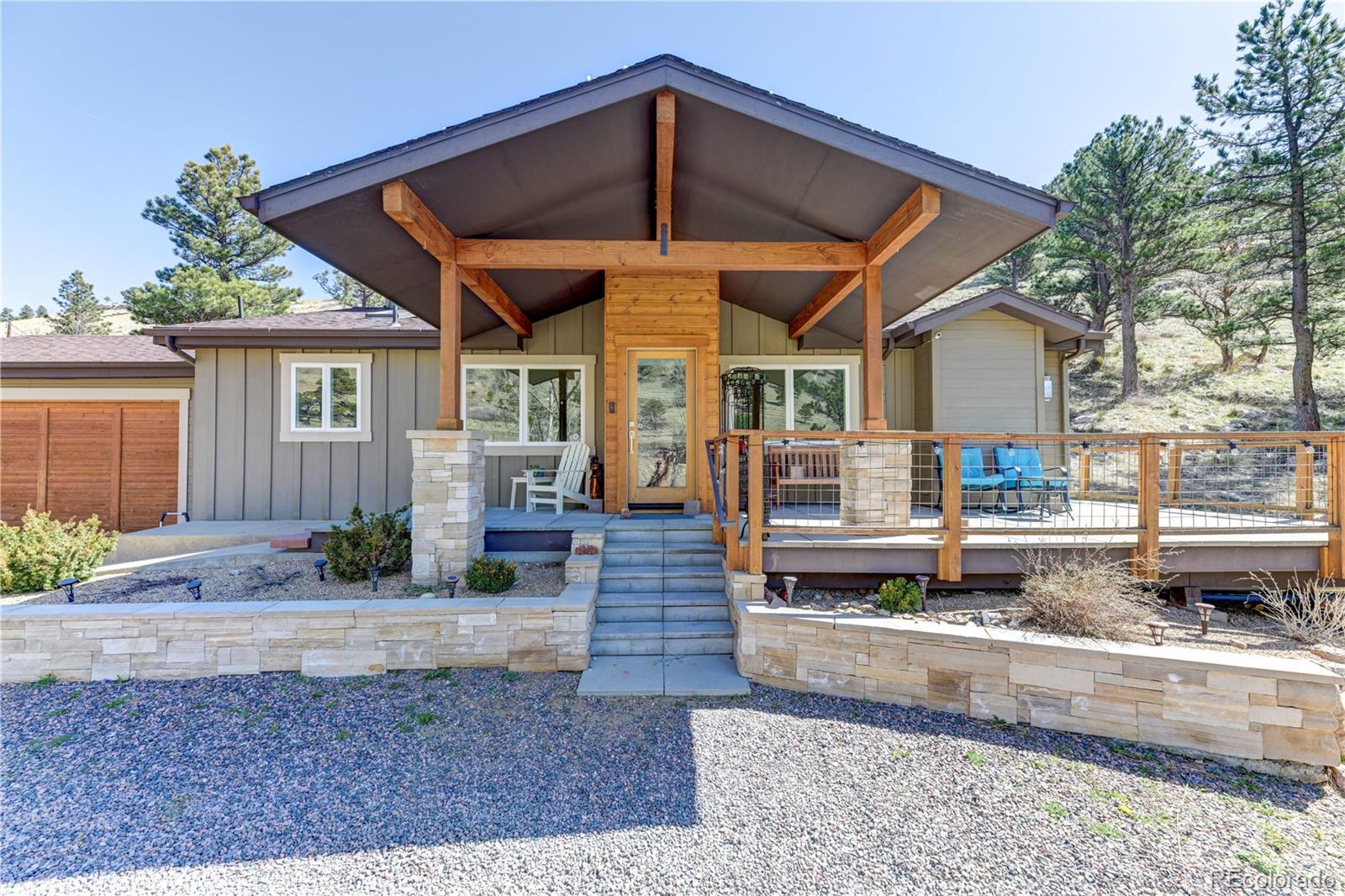 a view of a house with a patio