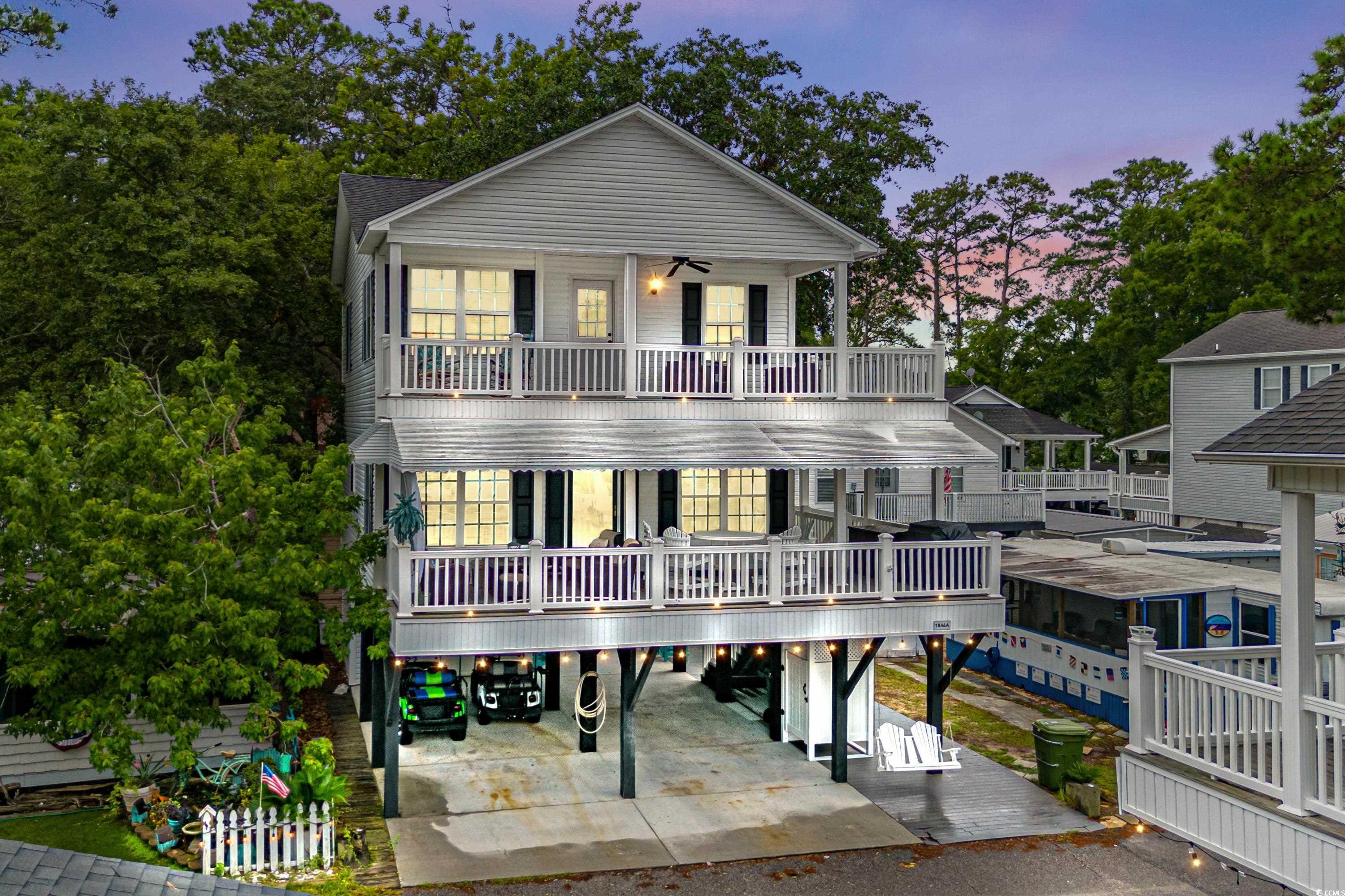 Beach home with a carport