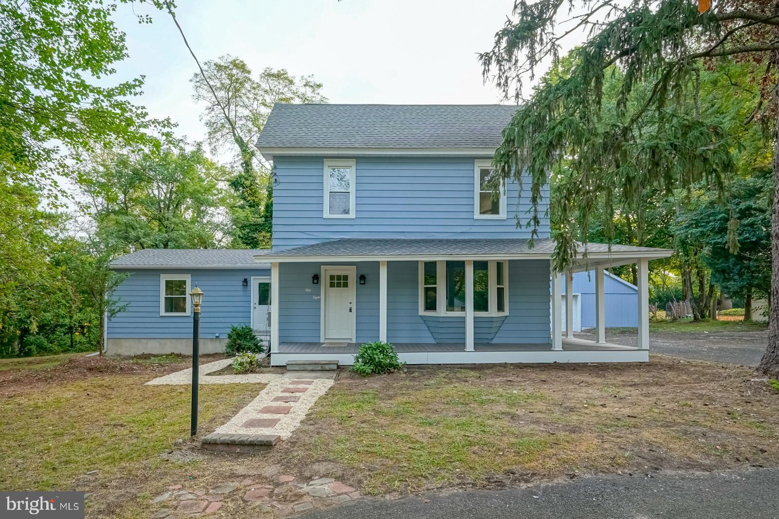 front view of a house with a porch