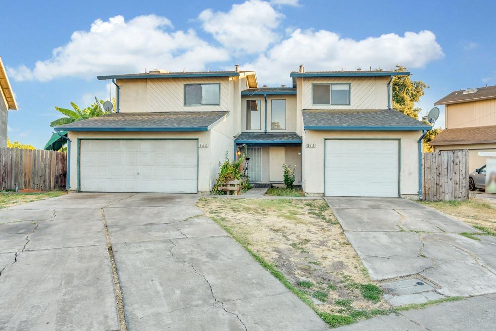 a front view of a house