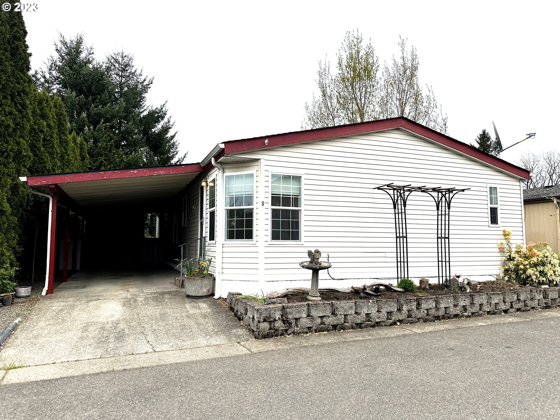 a front view of a house with a garage