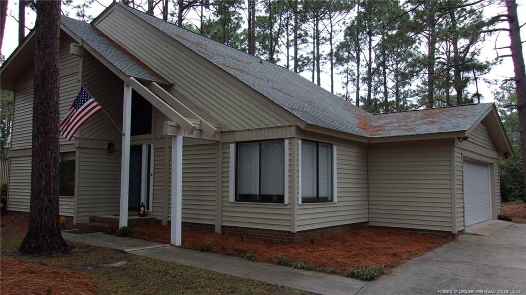 a front view of a house