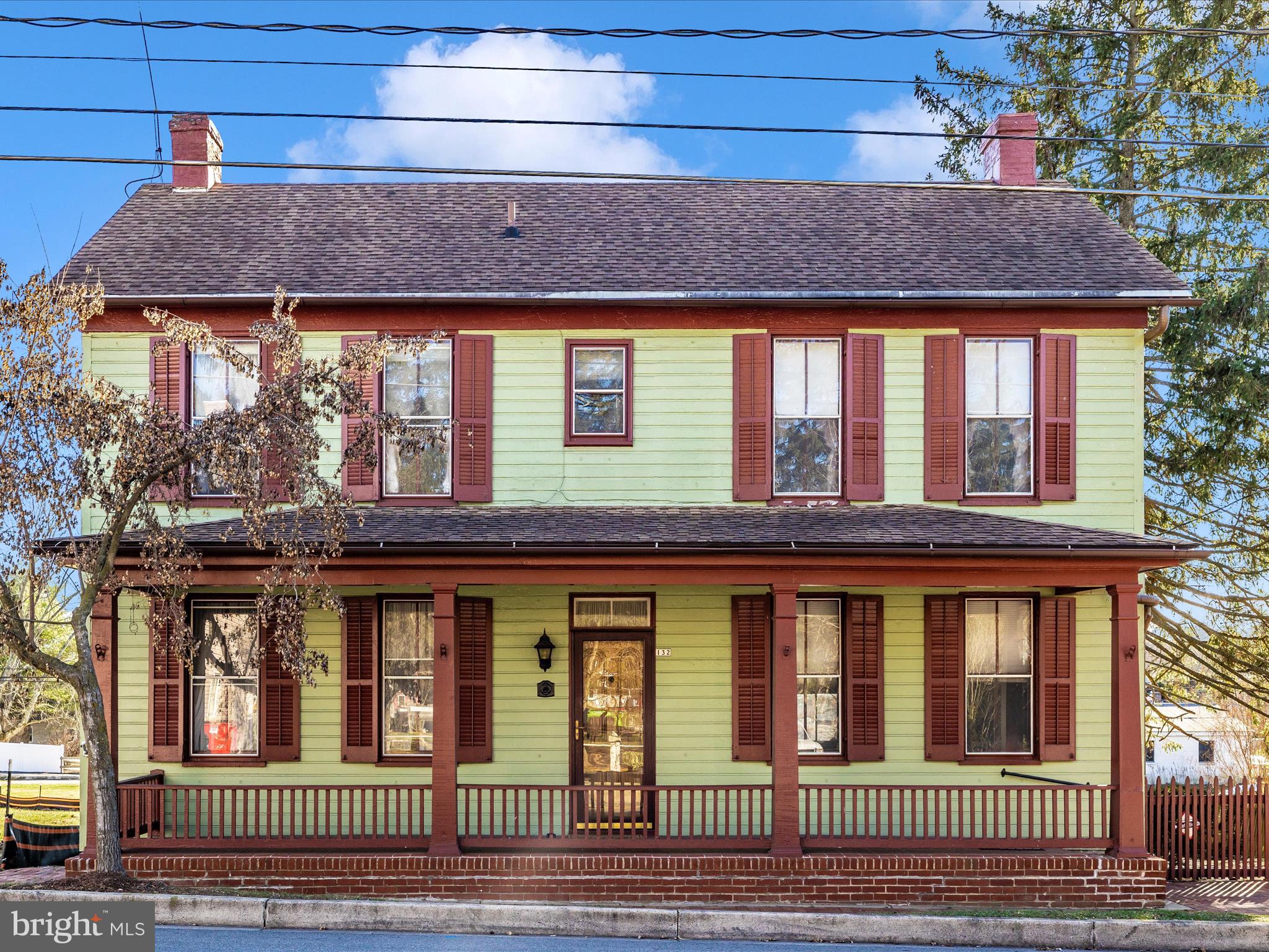 a front view of a house