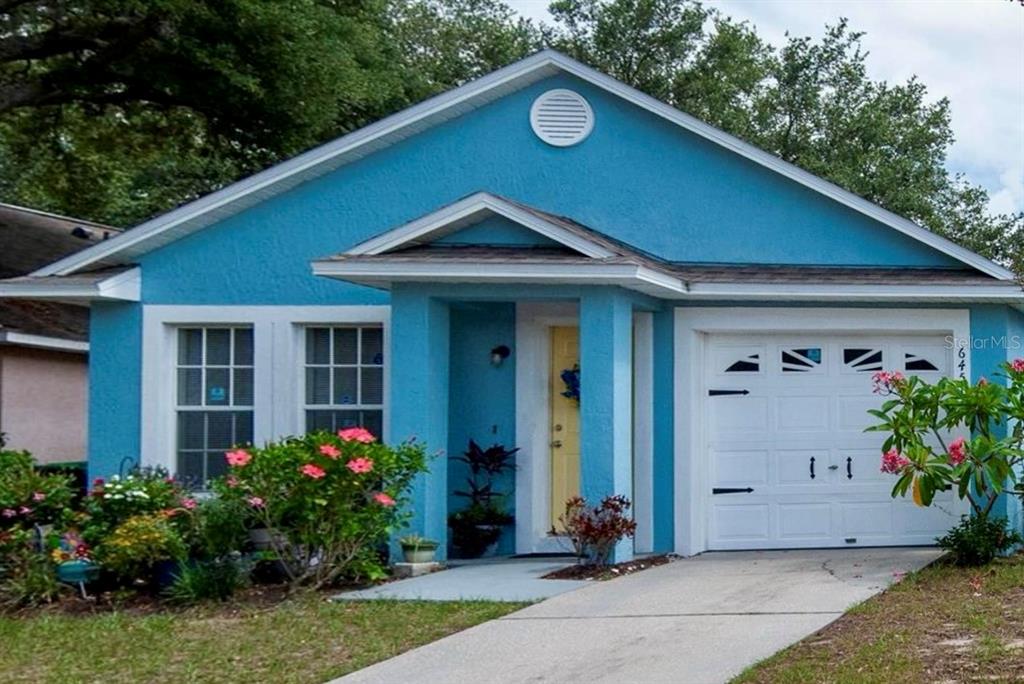 a front view of a house