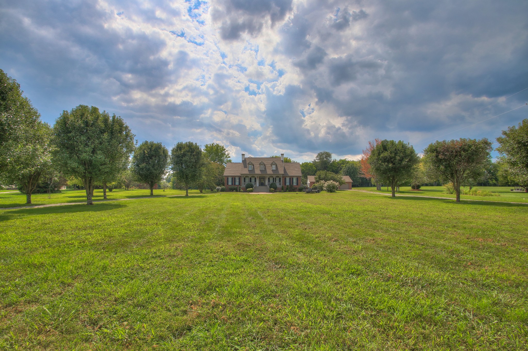 a view of a green field