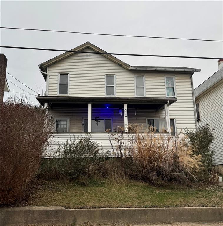 a front view of a house