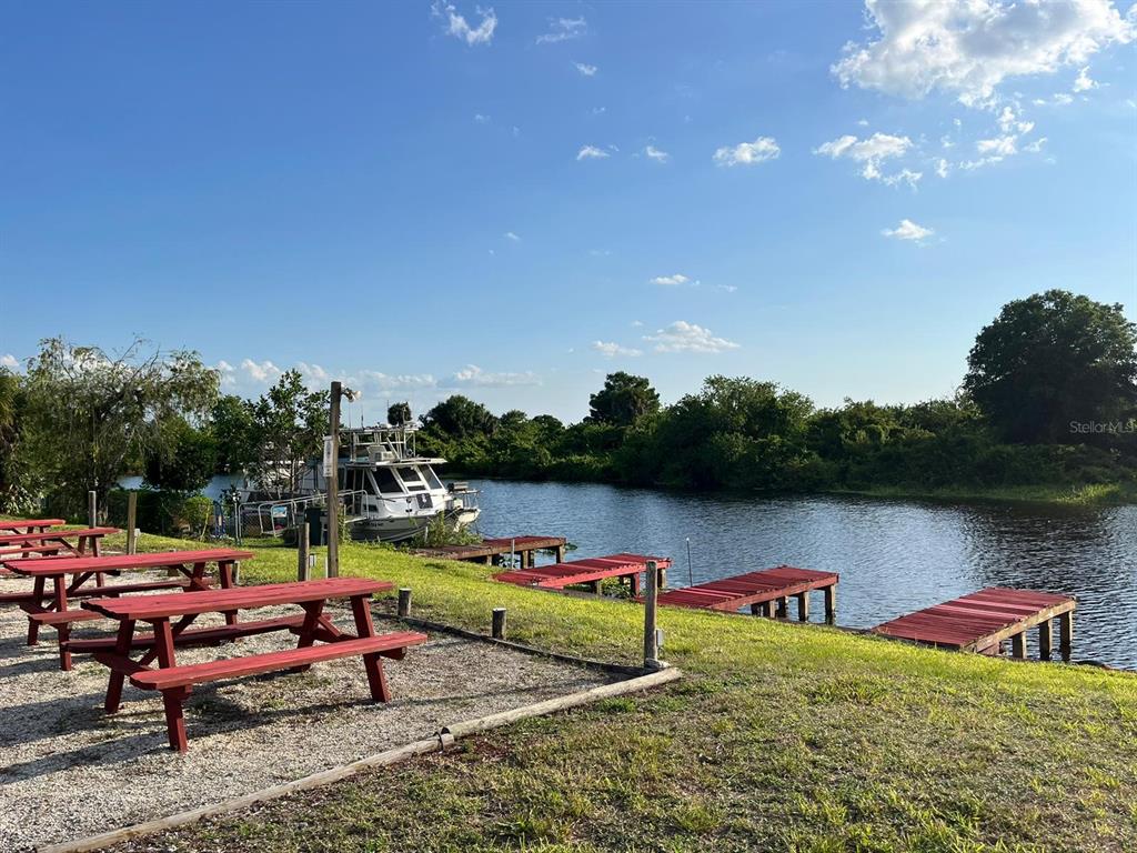 a view of a lake with houses